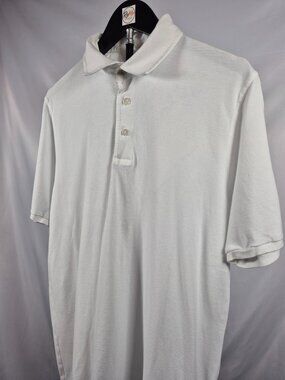 Fedeli Made in Italy White Cotton Polo Shirt Men’s 50